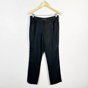 Ralph Lauren Black Label Women’s Straight Leg‎ 100% Linen Pants in Black Size 8
